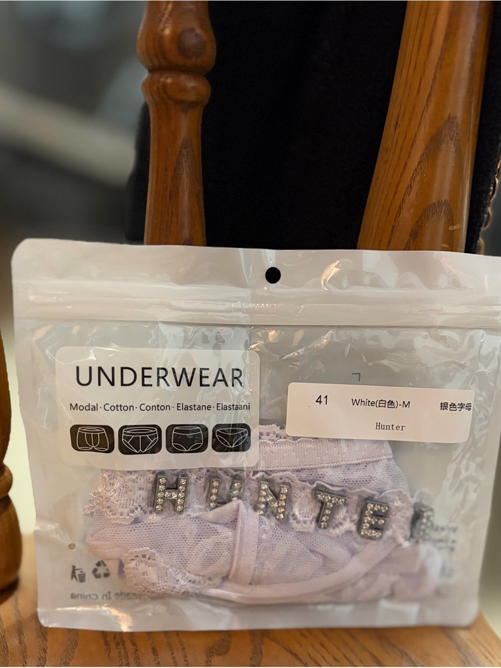 Lace Embellished Underwear - White